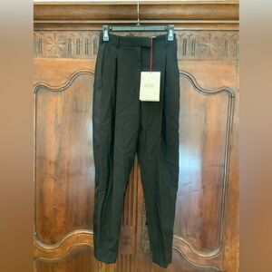 Alexander McQueen Gorgeous Black Wool Dress Pants 38 Satin Stripe